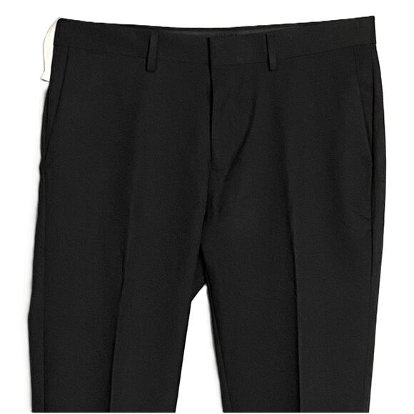 Kenneth Cole Dress Pant Men's 34x30 Slim Fit Stretch Gabardine Solid Black NEW - Picture 3 of 13